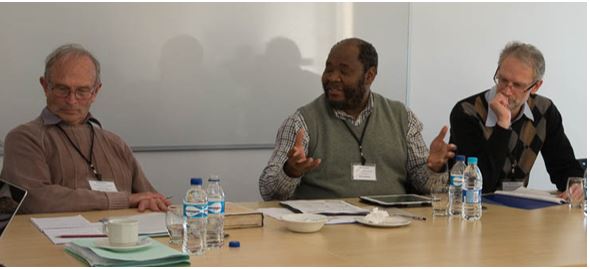Francis Wilson, Pali Lehohla and Murrary Leiibbrandt at an Advisory Board Meeting.
