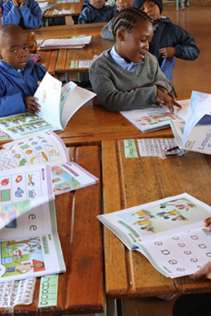 Students at Baxoxele Primary School in South Africa
