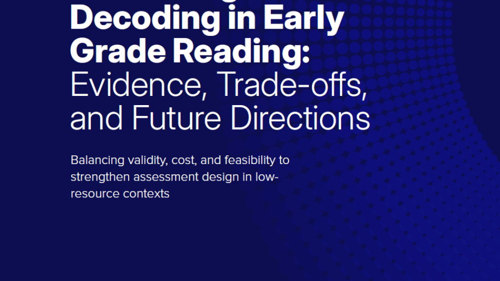 Measuring Decoding in Early Grade Reading